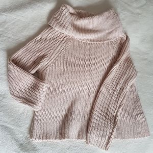 RD Style Thick Knit Cowled Blush Sweater